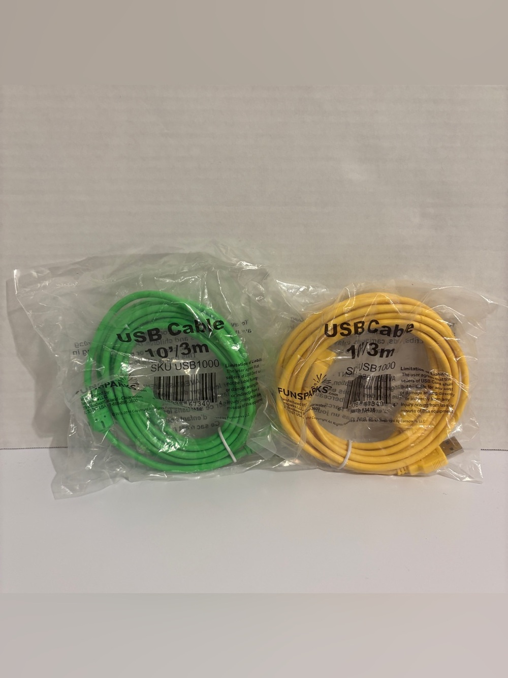 USB‎ Cable 3m - Green or Yellow